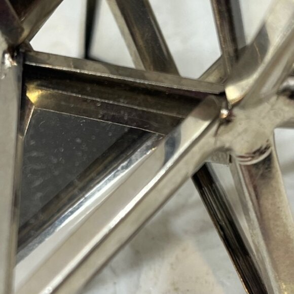 Mirror Metal 3D Star Ornament Holiday Christmas Table Mantel Decor 5" - Picture 8 of 10